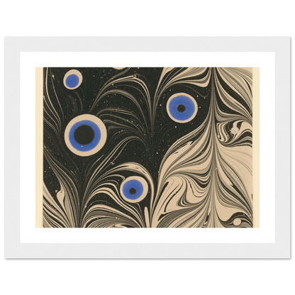 Marmorpapier (Pfauenfederornament) (1903 - 1907) Art Print | Josef Hoffmann-Quipham Collections