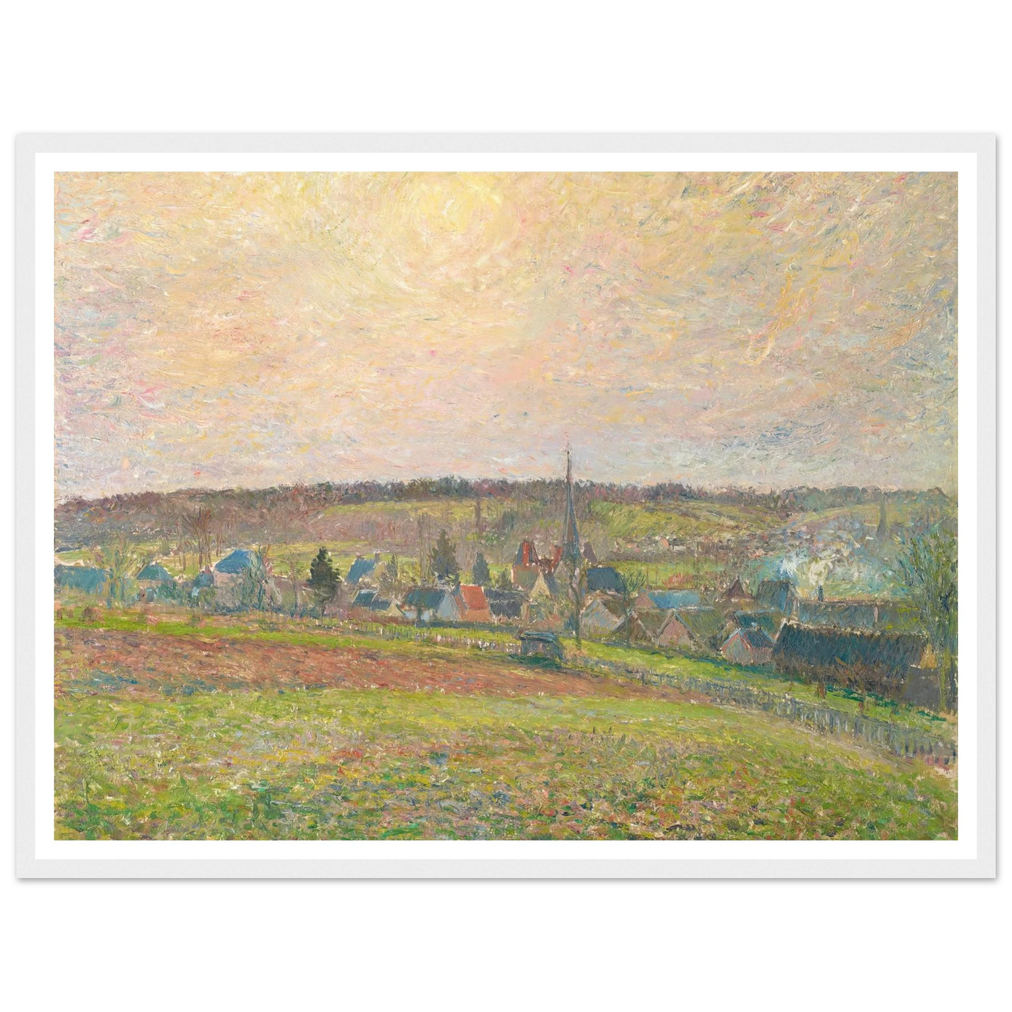 Le Village d’Éragny (The Village of Éragny) (1885) Art Print | Camille Pissarro-Quipham Collections