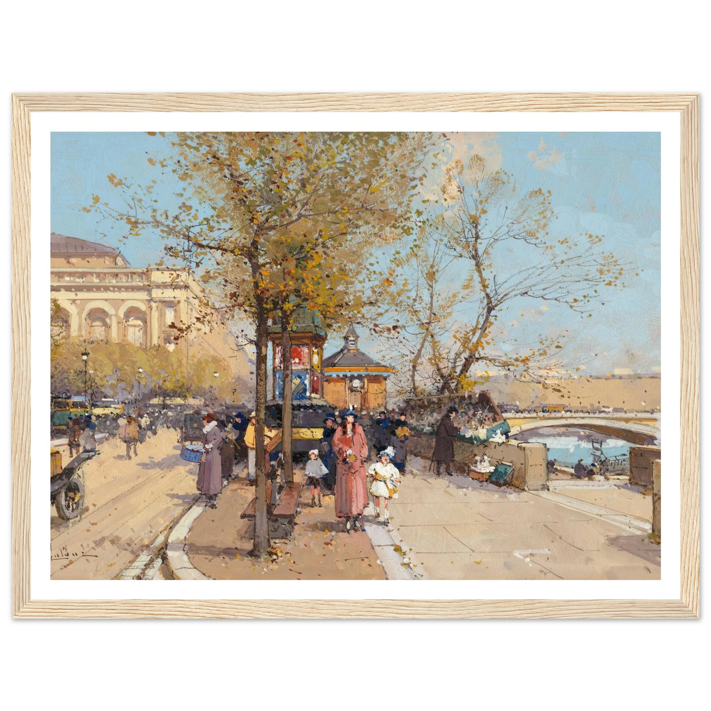 A stroll by the Seine Art Print | Eugene Galien Laloue-Quipham Collections