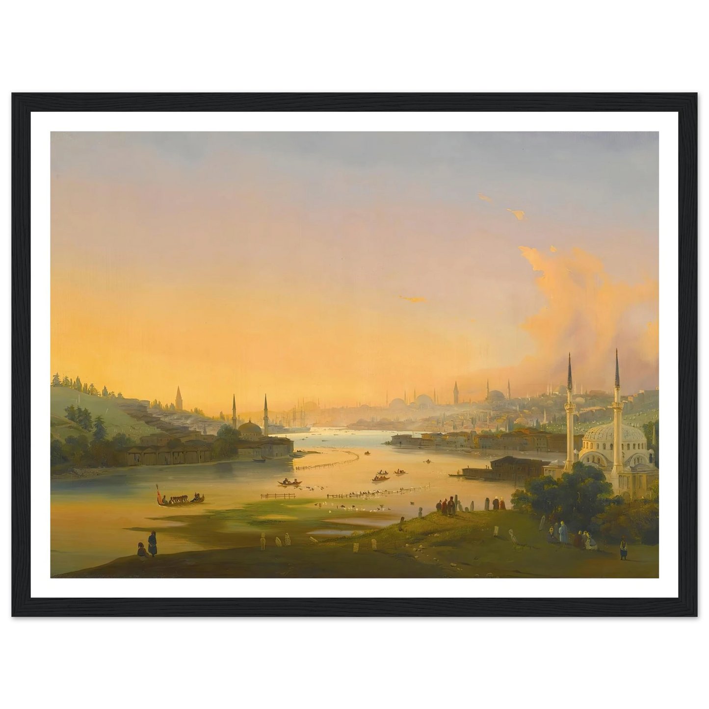 Sunrise Over The Golden Horn (1844) Art Print | Ippolito Caffi-Quipham Collections