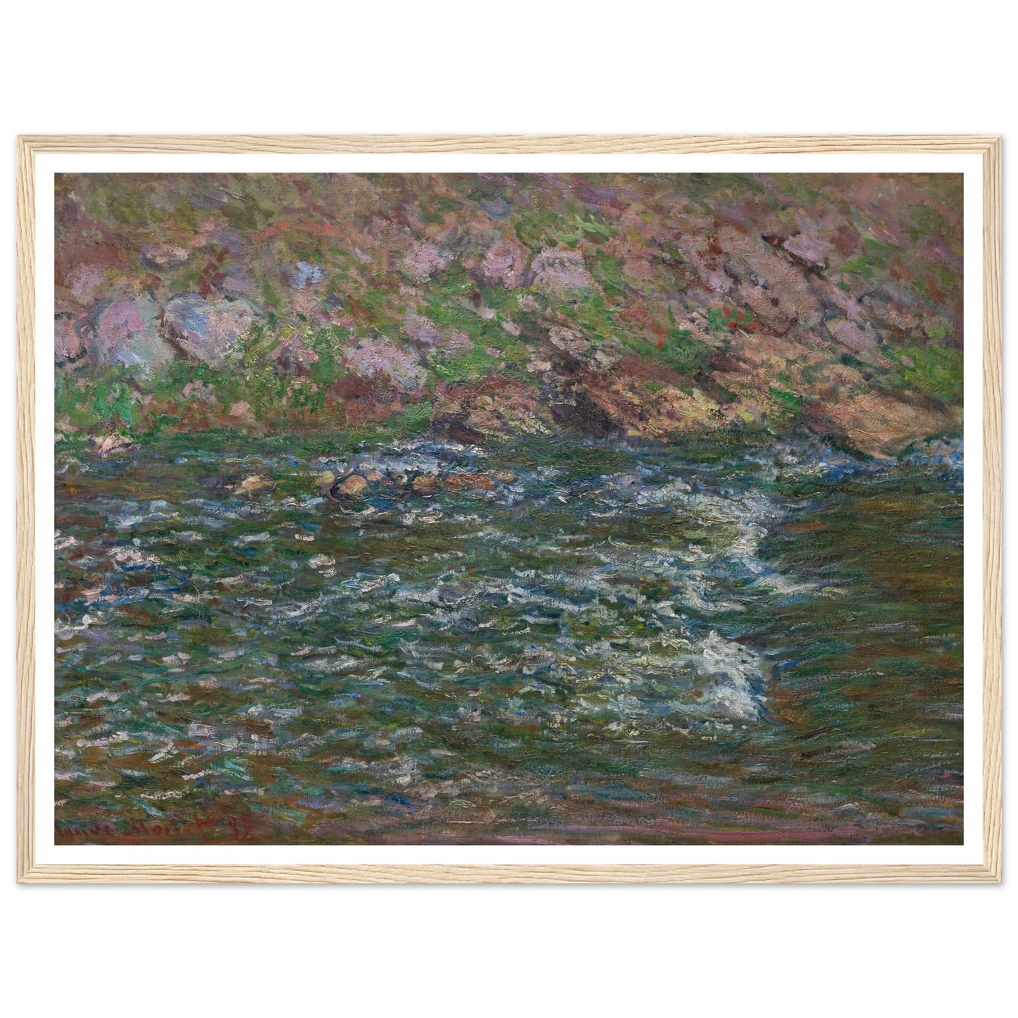 Rapids on the Petite Creuse at Fresselines (1889) Art Print | Claude Monet-Quipham Collections