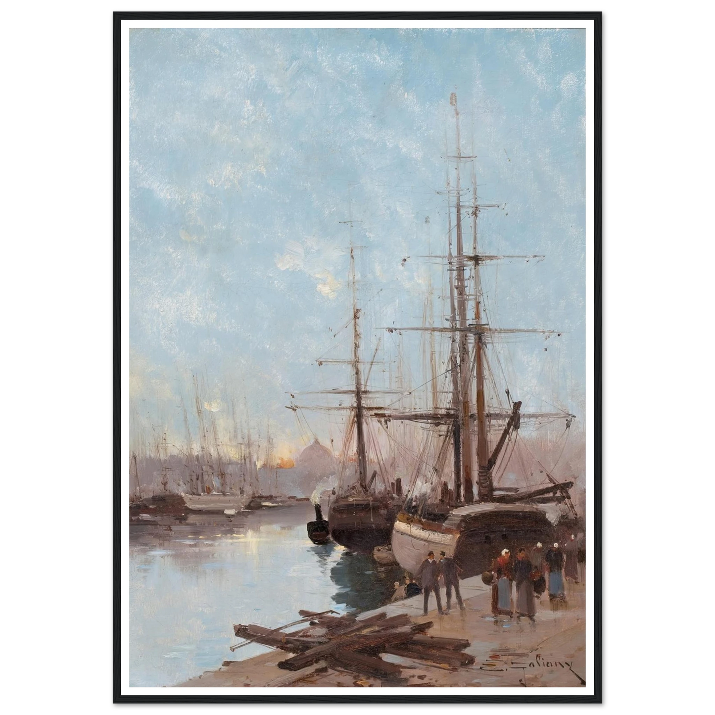 Harbor Scene Art Print | Eugene Galien Laloue-Quipham Collections