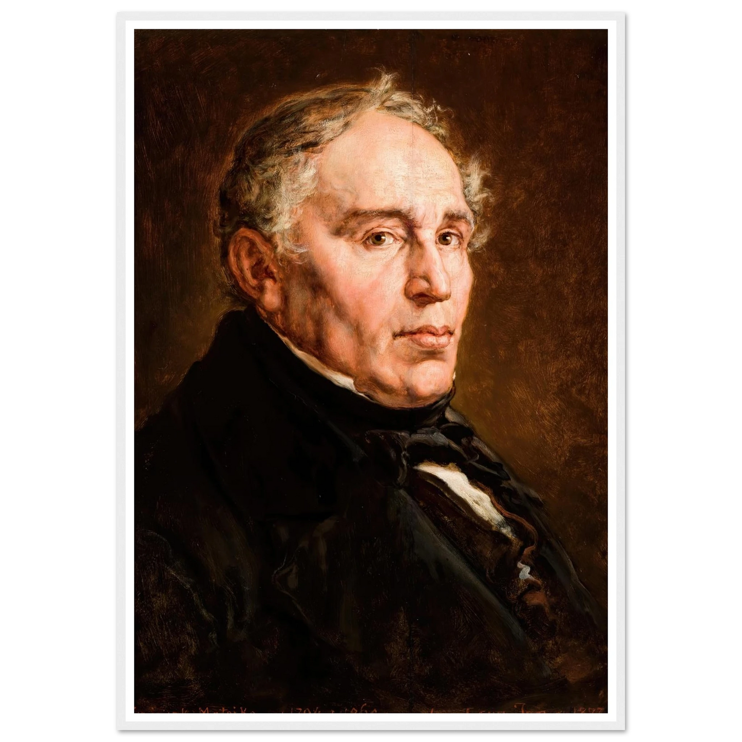 Portrait of Franciszek Matejko, Artist’s Father. (1877) Art Print | Jan Matejko-Quipham Collections
