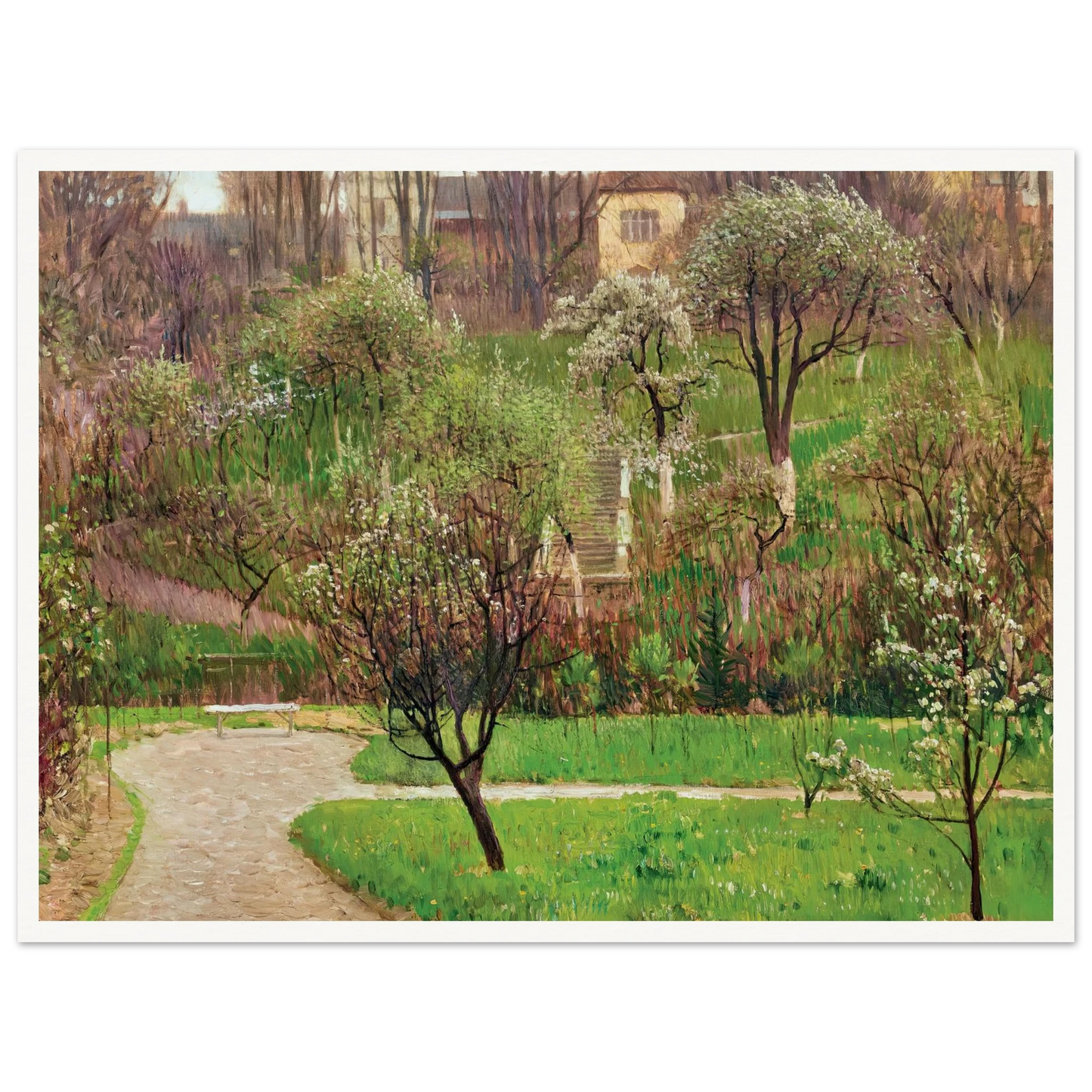 Garten in Döbling (Garden in Döbling, Vienna) (circa 1908) Art Print | Carl Moll-Quipham Collections