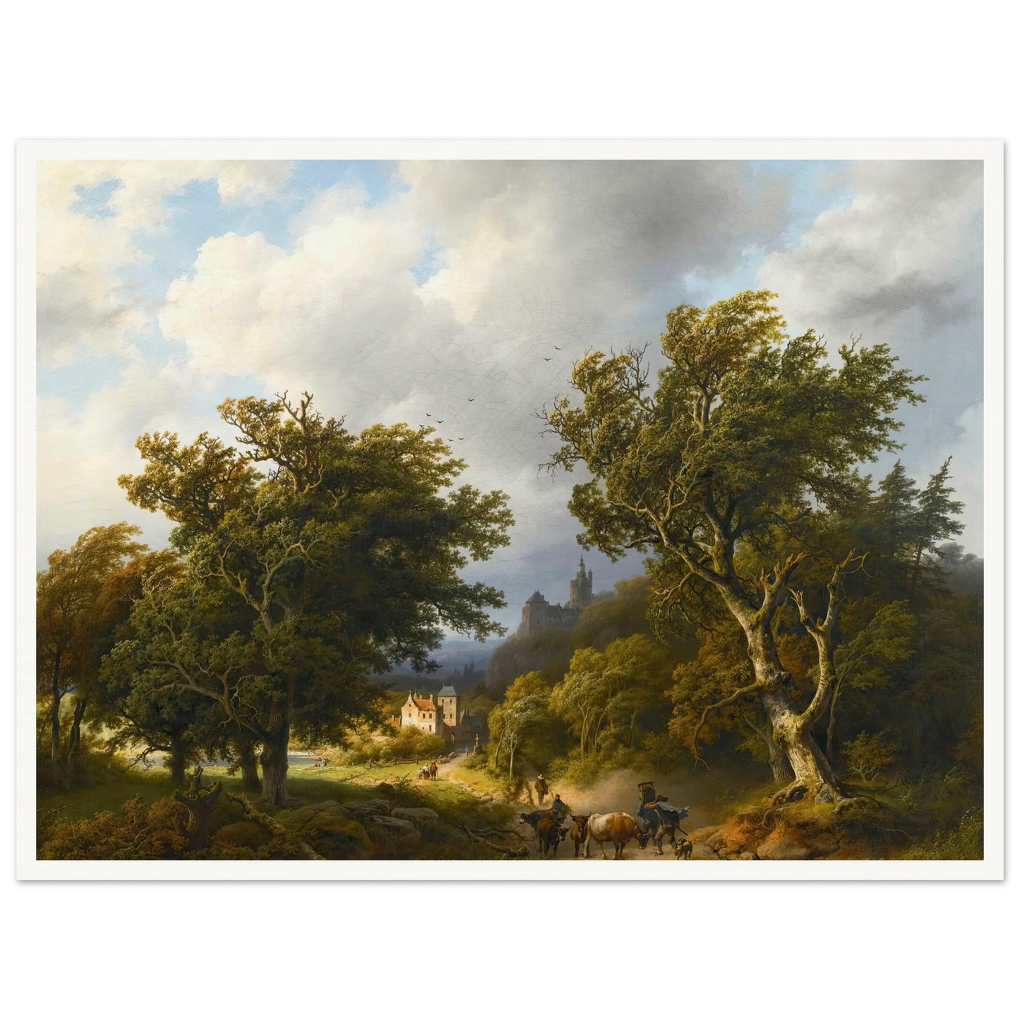 The gust of wind (1855) Art Print | Barend Cornelis Koekkoek-Quipham Collections