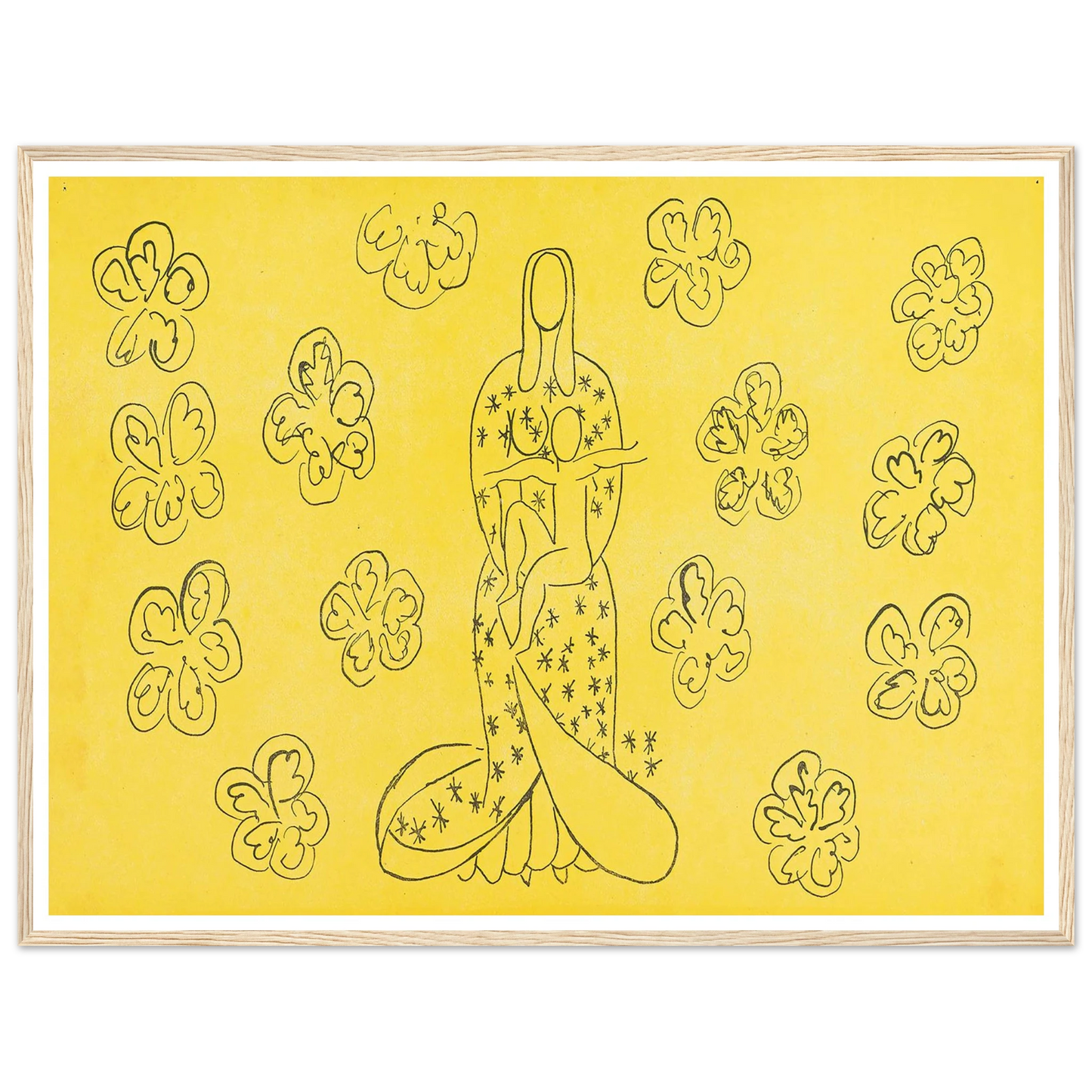 Vierge et l’enfant au décor fleuri (1949) Art Print | Henri Matisse-Quipham Collections