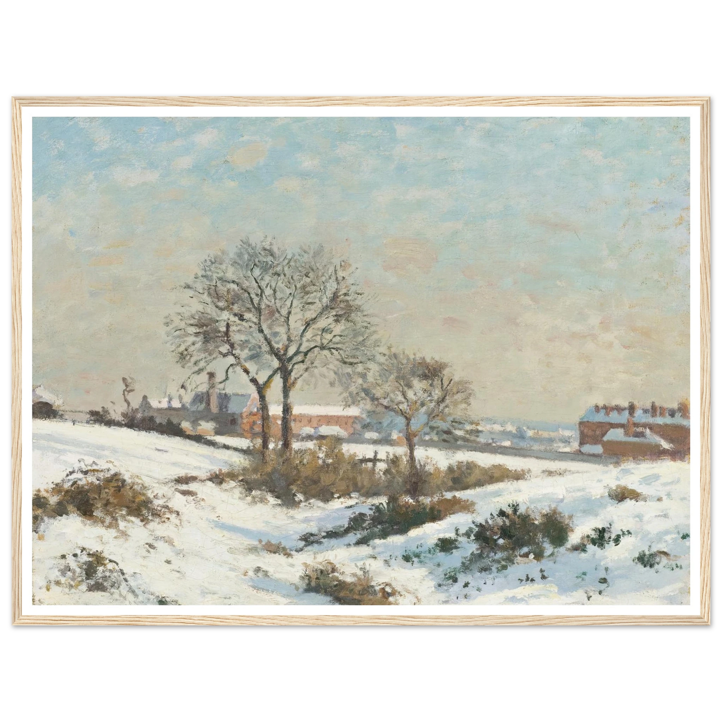 Snowy Landscape at South Norwood (1871) Art Print | Camille Pissarro-Quipham Collections