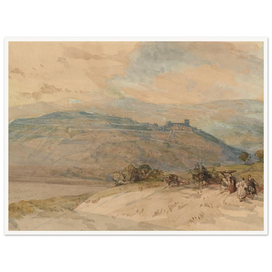 Distant view of Sebaste, Ancient Samaria (1839) Art Print | David Roberts-Quipham Collections