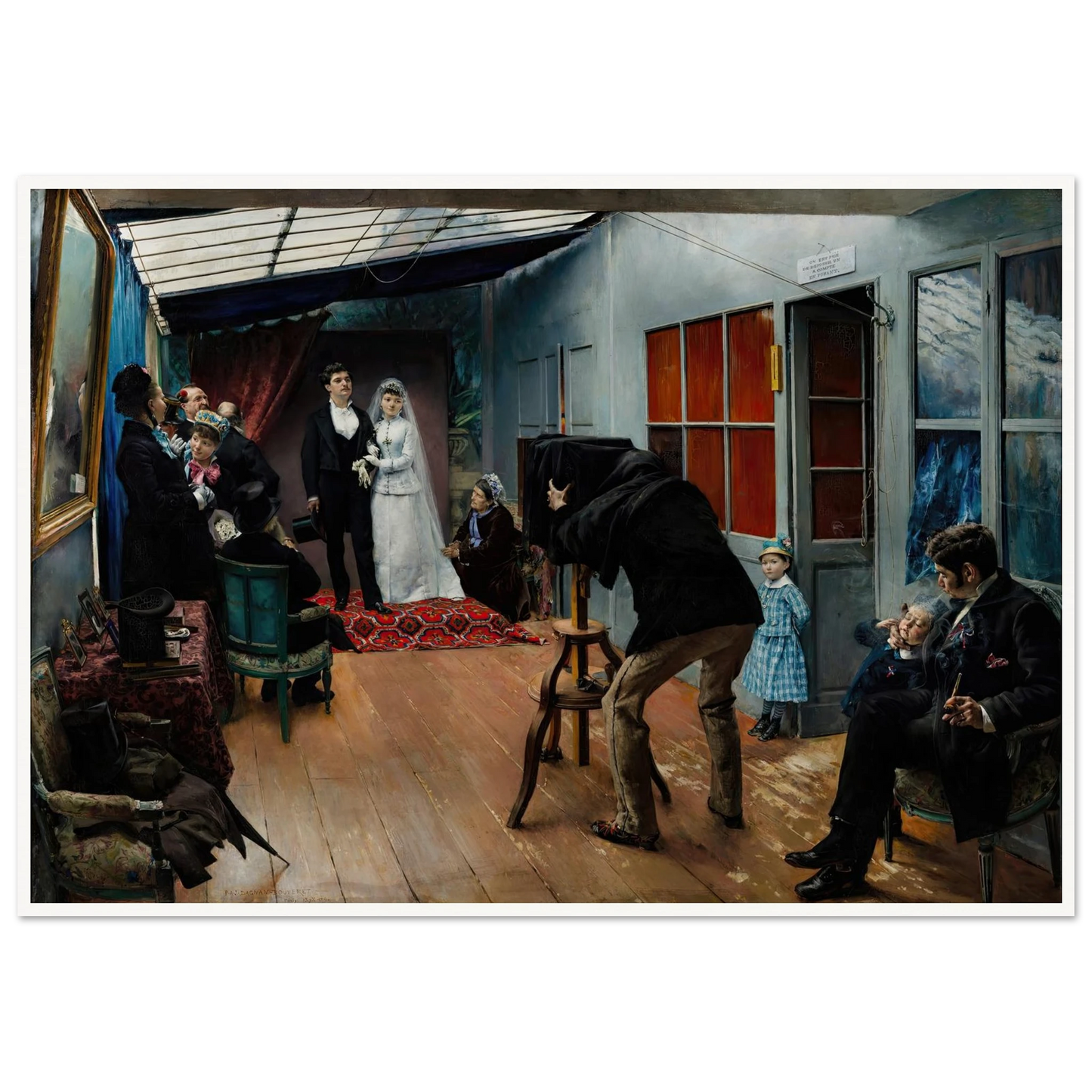 Wedding in the Photographer’s Studio (1879) Art Print | Pascal Adolphe Jean Dagnan Bouveret-Quipham Collections
