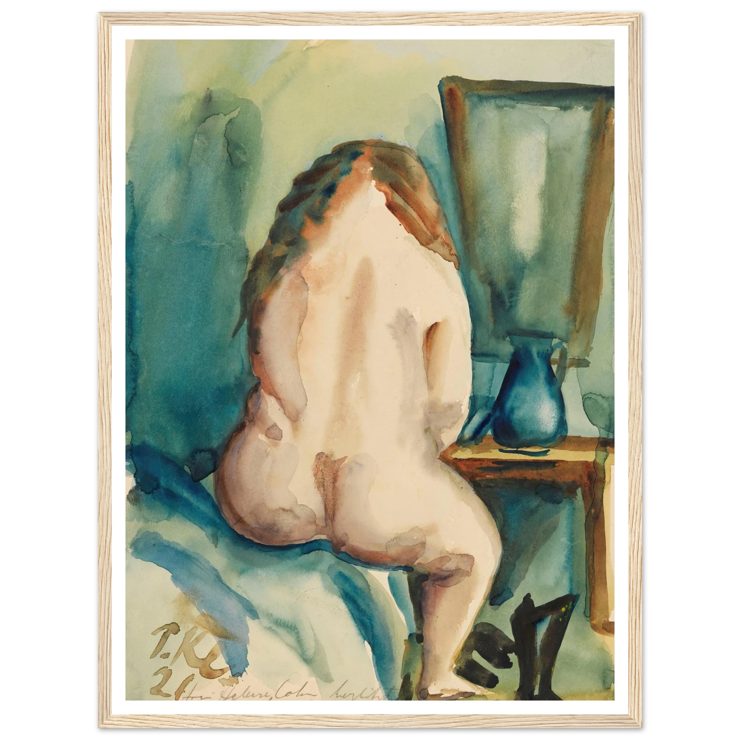 Interieur mit weiblichem Rückenakt (1921) Art Print | Paul Kleinschmidt-Quipham Collections