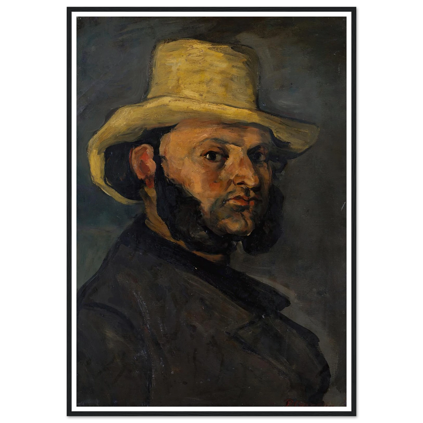 Gustave Boyer (b. 1840) in a Straw Hat (1870–71) Art Print | Paul Cezanne-Quipham Collections