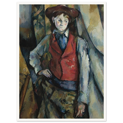 Boy in a Red Waistcoat (1888-1890) Art Print | Paul Cezanne-Quipham Collections