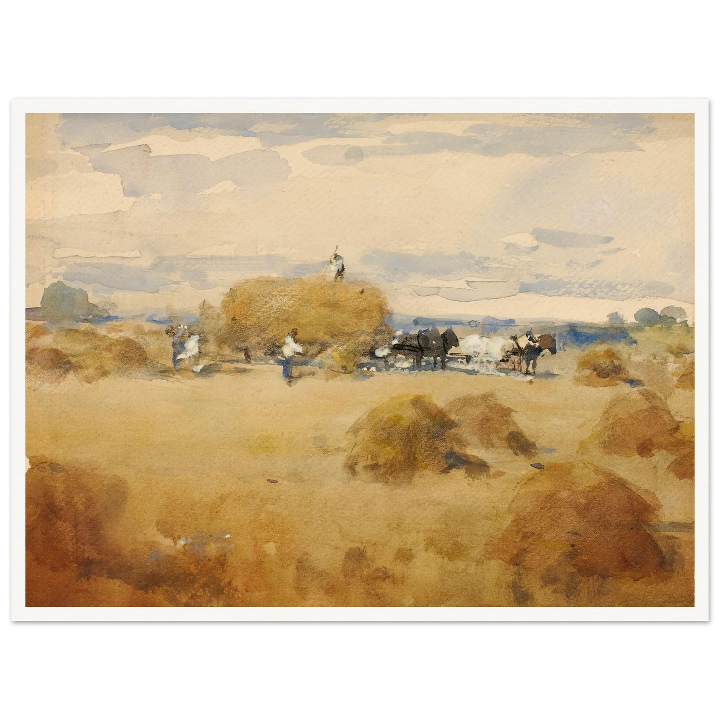 Haymaking Scene Art Print | William Henry Holmes-Quipham Collections