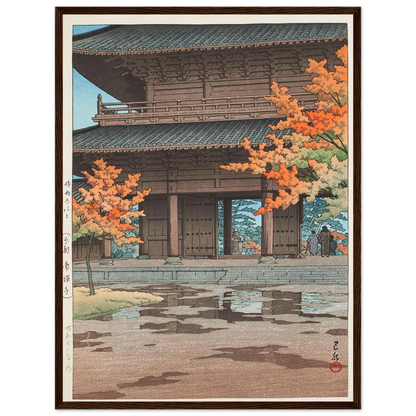 Jigure no ato (Kyoto Nanzen-ji) (After drizzling in autumn, Nanzen-ji Temple in Kyoto) (1952) Art Print | Kawase Hasui-Quipham Collections