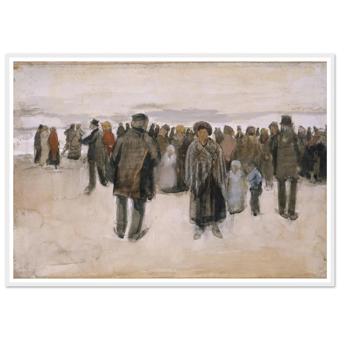 Beach at Scheveningen (1882) Art Print | Vincent van Gogh-Quipham Collections