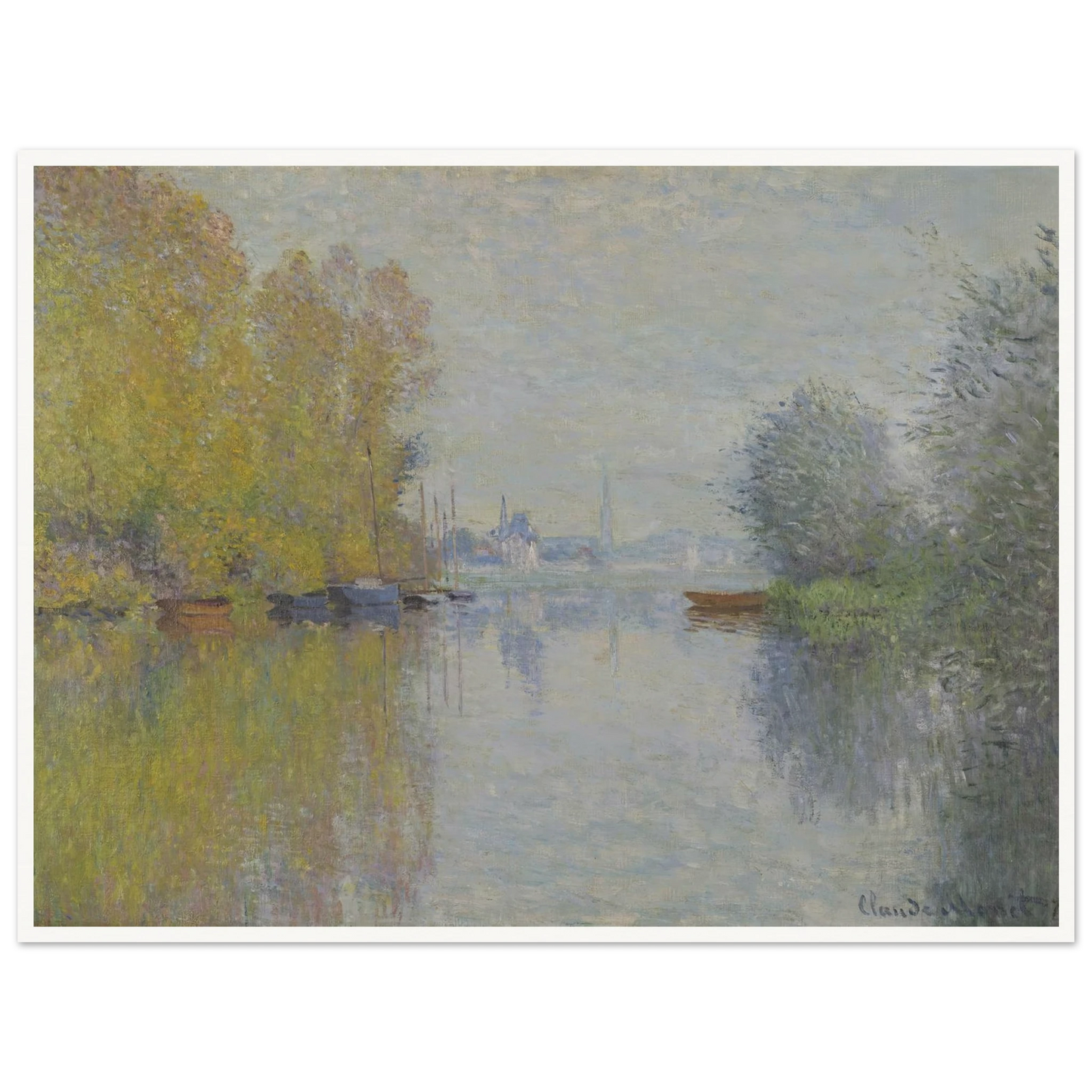Autumn on the Seine, Argenteuil (1873) Art Print | Claude Monet-Quipham Collections
