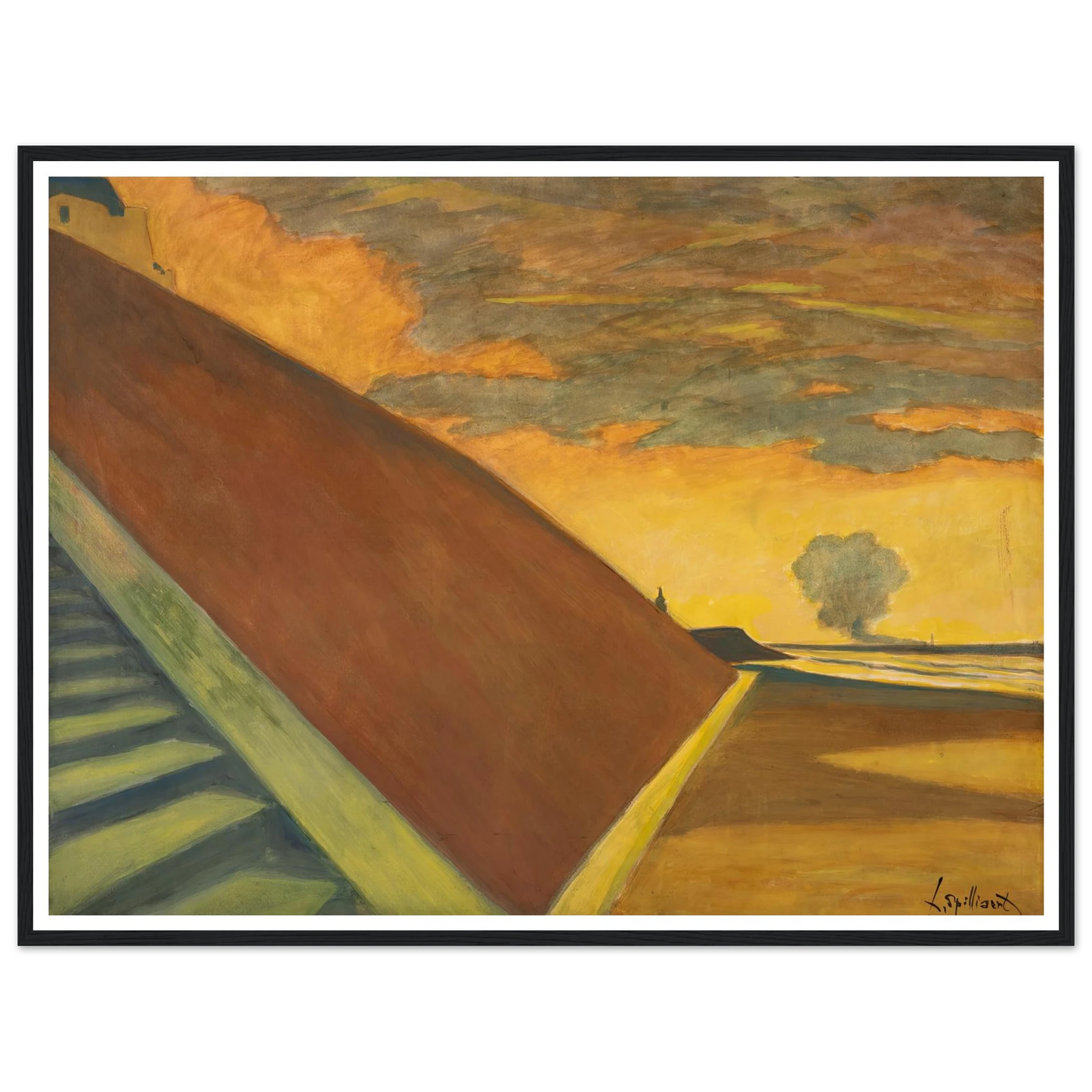 L’escalier, crépuscule jaune (1922) Art Print | Leon Spilliaert-Quipham Collections