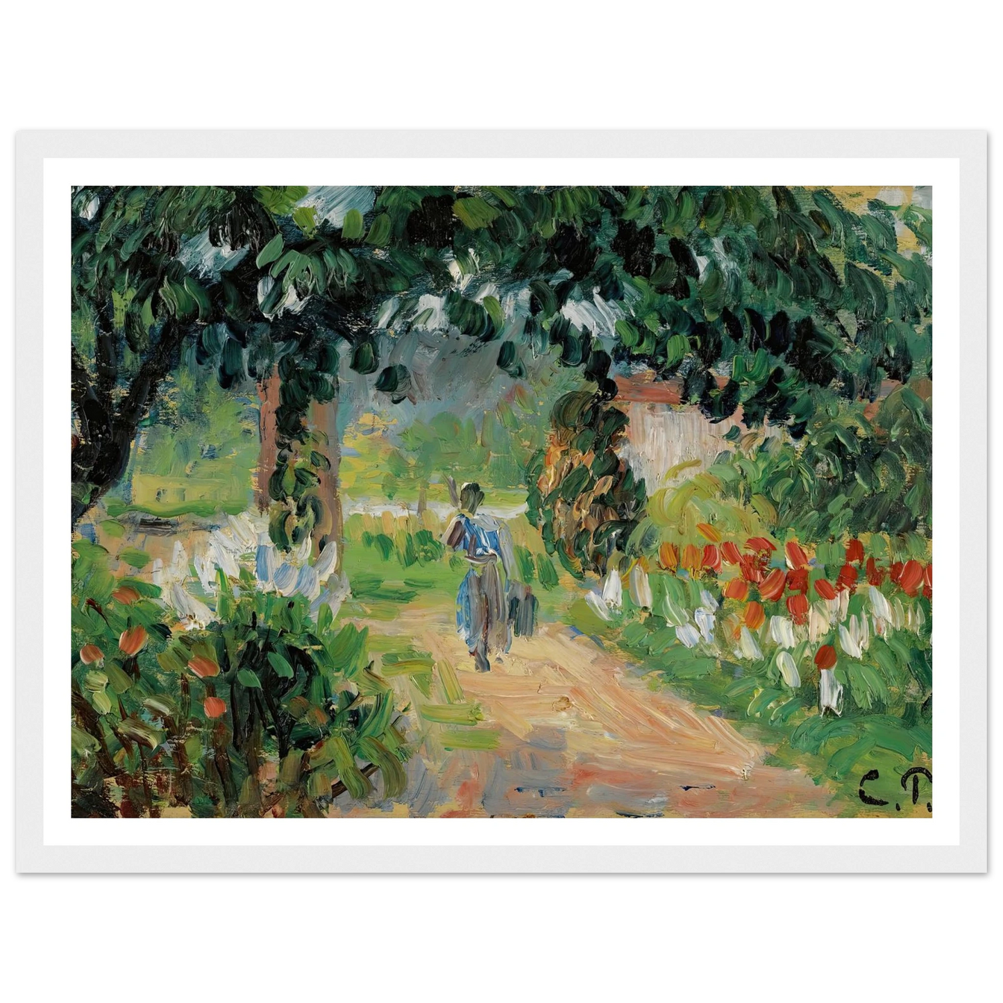L’allée Du Jardin D’eragny (circa 1899) Art Print | Camille Pissarro-Quipham Collections
