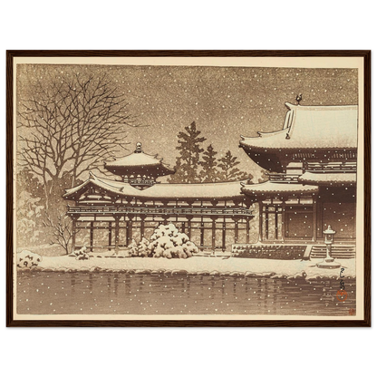 Hoodo no bosetsu (Evening snow at Phoenix Hall) (1951) Art Print | Kawase Hasui-Quipham Collections