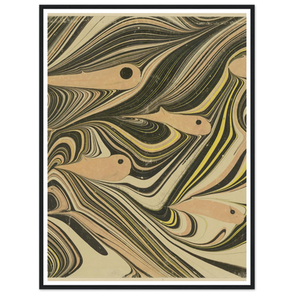 Marmorpapier (mit Fischmotiven) (1903 - 1907) Art Print | Josef Hoffmann-Quipham Collections