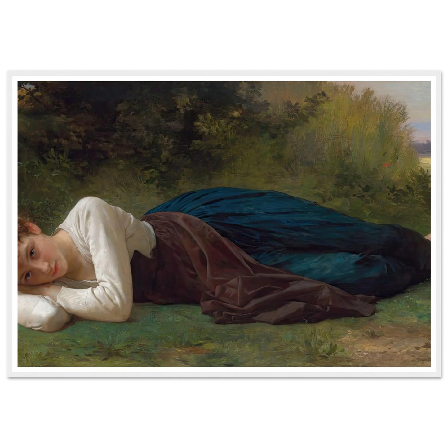 Le Repos (Jeune Fille Couchée) (1880) Art Print | William Bouguereau-Quipham Collections