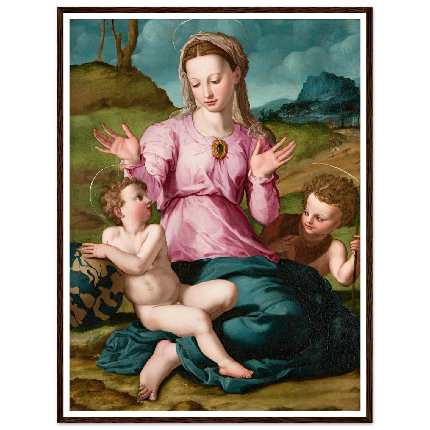 Madonna and Child with Saint John the Baptist (ca. 1540) Art Print | Agnolo Bronzino-Quipham Collections