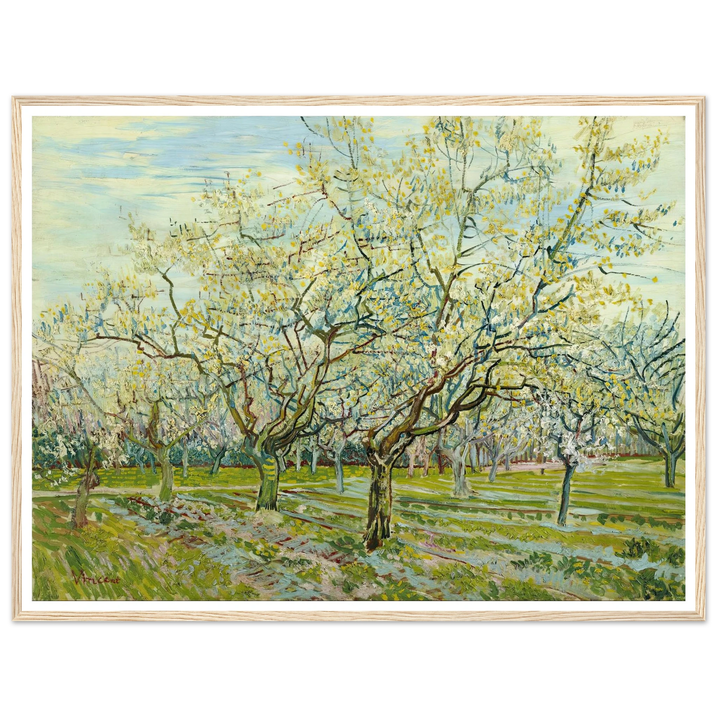 The white orchard (1888) Art Print | Vincent van Gogh-Quipham Collections