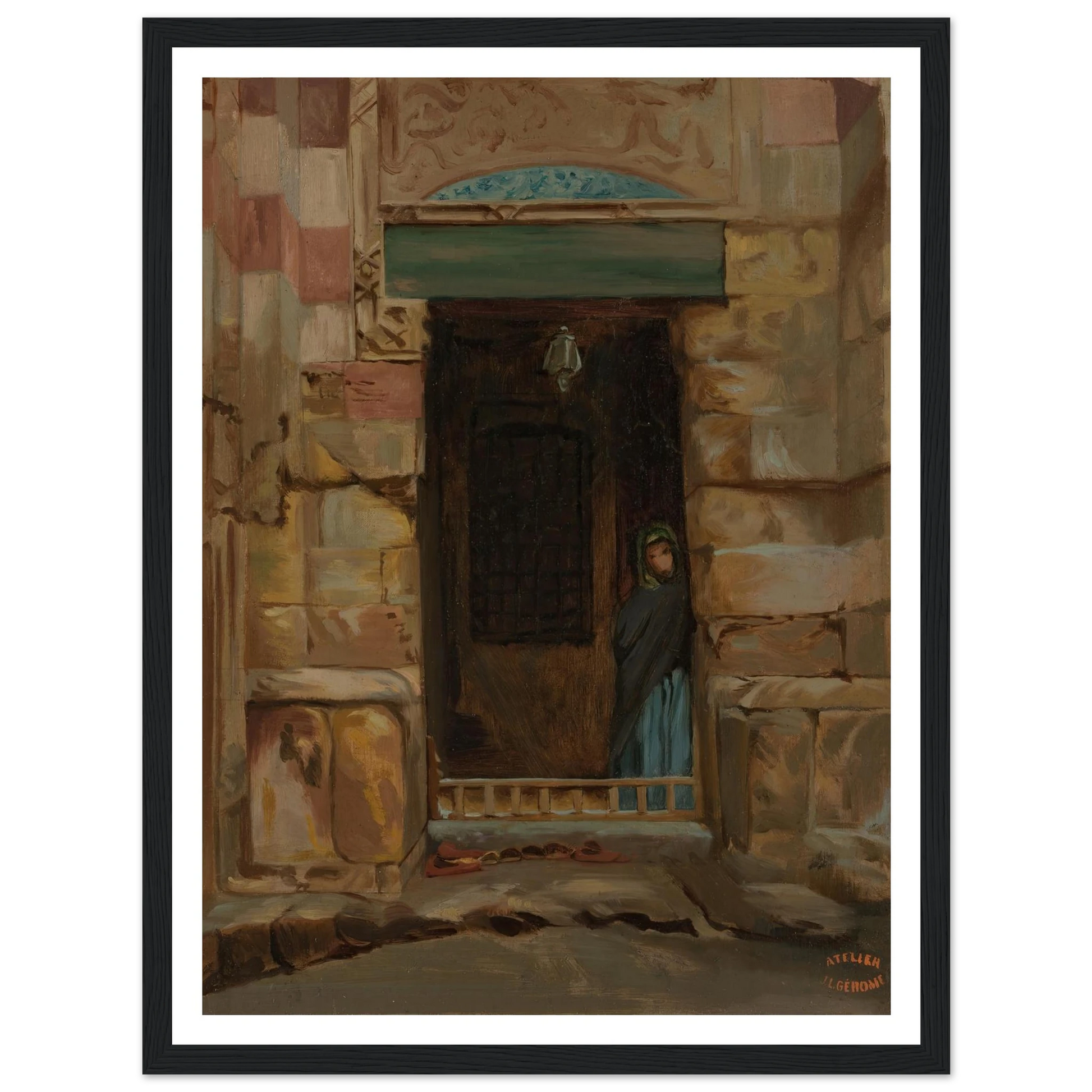 Arab Woman in a Doorway (1870) Art Print | Jean Leon Gerome-Quipham Collections