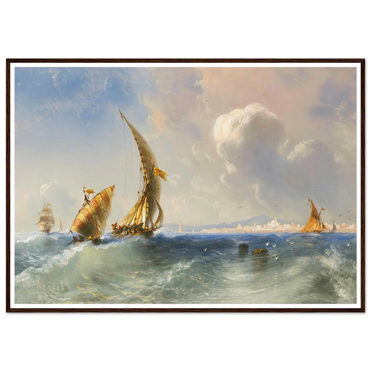 High Seas Near Alicante Art Print | Carlo Bossoli-Quipham Collections