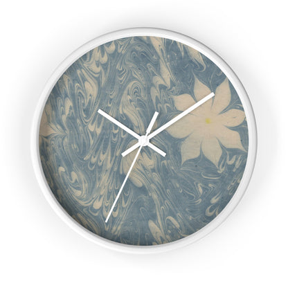 Marmorpapier (mit zwei großen Blüten) Wall Clock | Anker Kyster-Quipham Collections