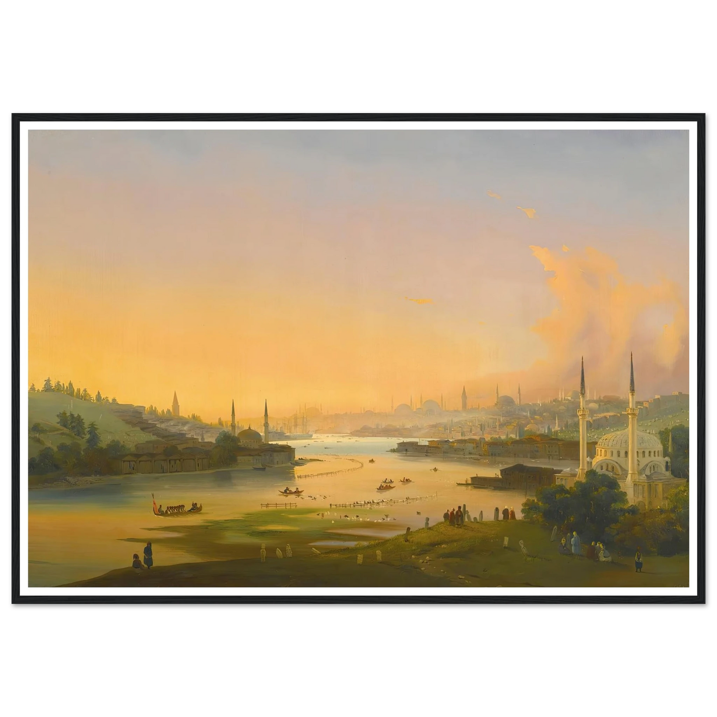 Sunrise Over The Golden Horn (1844) Art Print | Ippolito Caffi-Quipham Collections