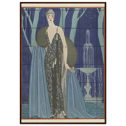 Alcyone ; Robe et manteau du soir, de Worth (1923) Art Print | George Barbier-Quipham Collections