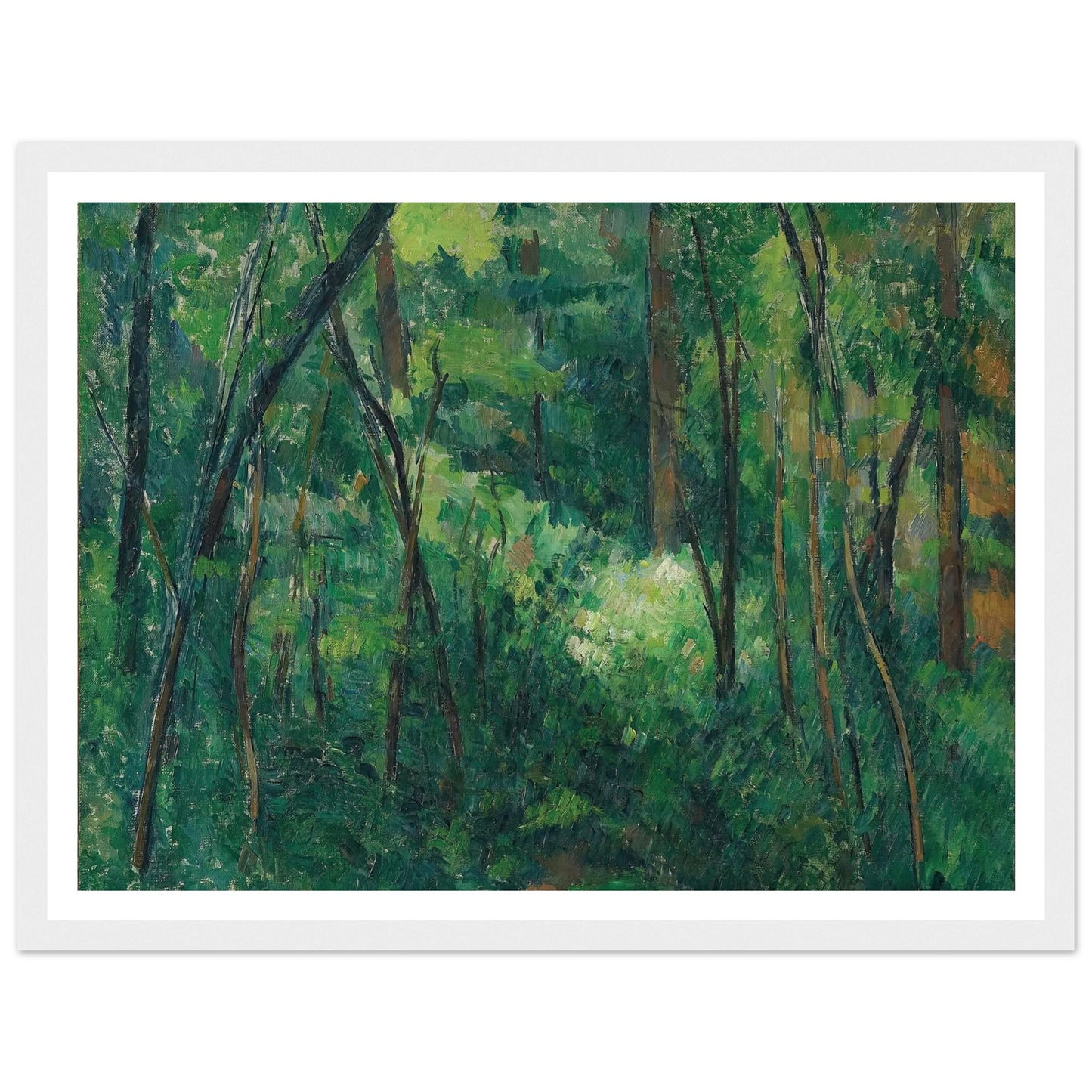 Interior of a forest (1880 - 1890) Art Print | Paul Cezanne-Quipham Collections