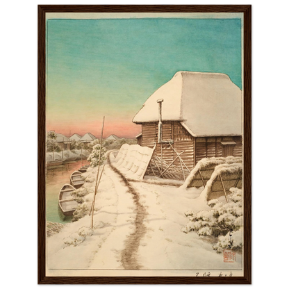 Morigasaki setsugo no yu (Evening after snow at Morigasaki) Art Print | Kawase Hasui-Quipham Collections