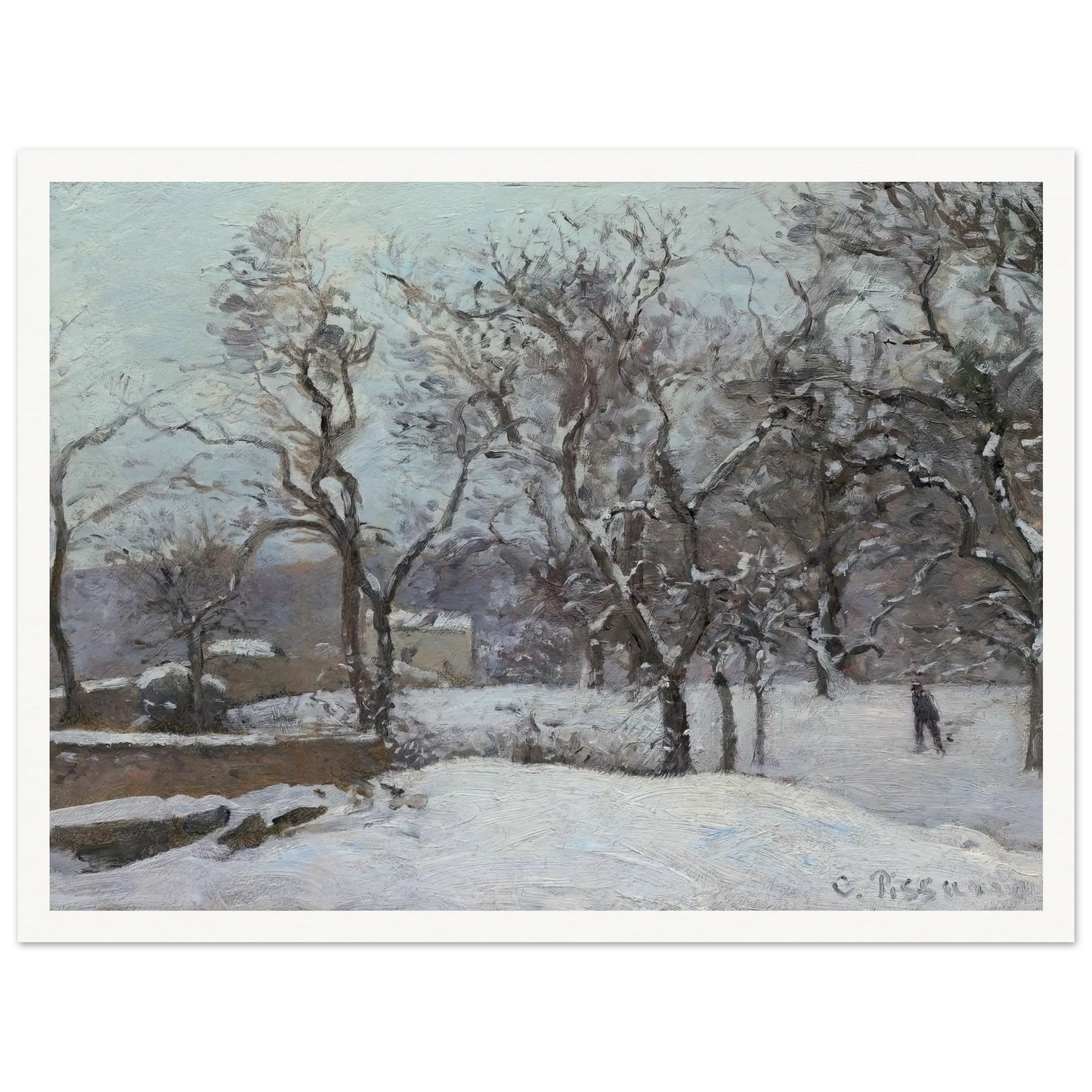 Snow at Louveciennes (c. 1870) Art Print | Camille Pissarro-Quipham Collections