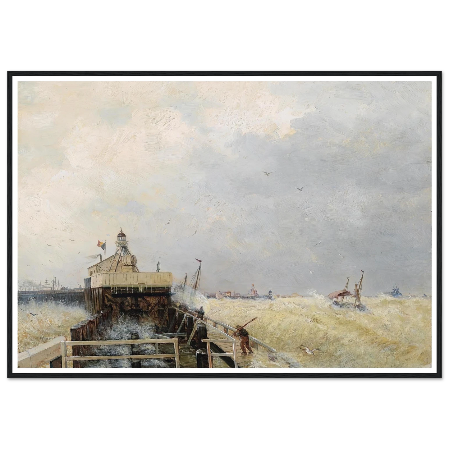 Hafen in Ostende Art Print | Hermann Ottomar Herzog-Quipham Collections
