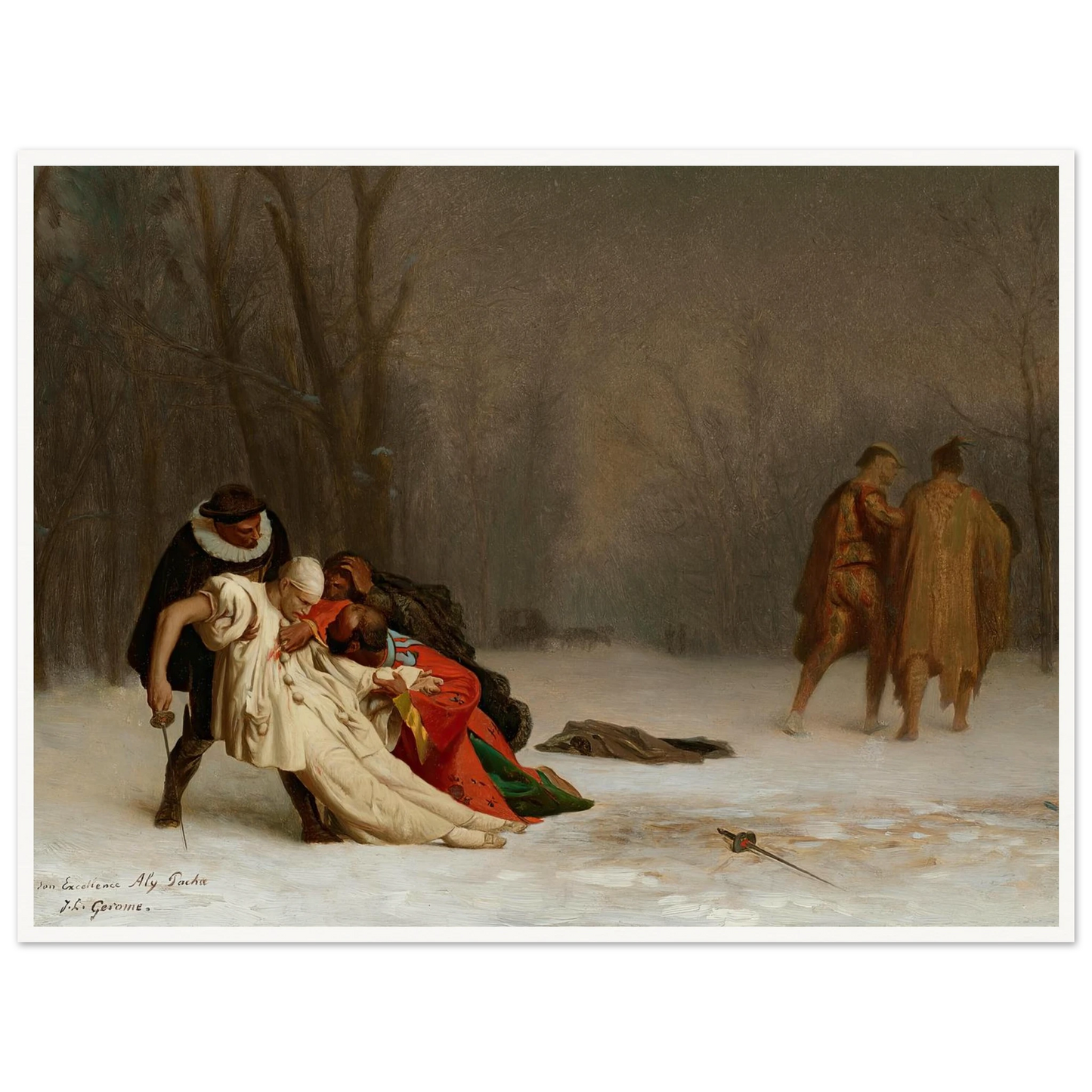 Sortie du bal masqué Art Print | Jean Leon Gerome-Quipham Collections