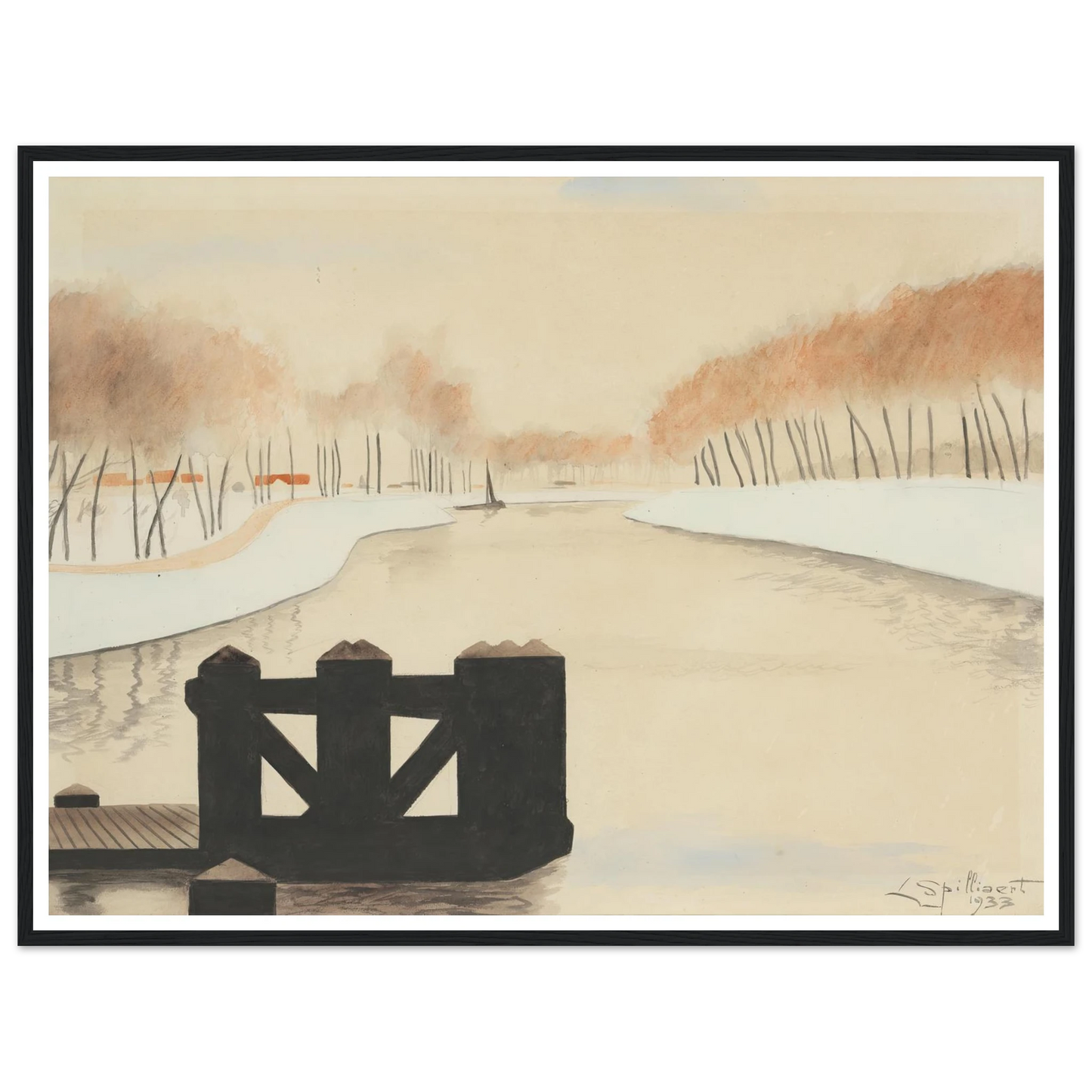 De Keignaertkreek in Zandvoorde (1933) Art Print | Leon Spilliaert-Quipham Collections