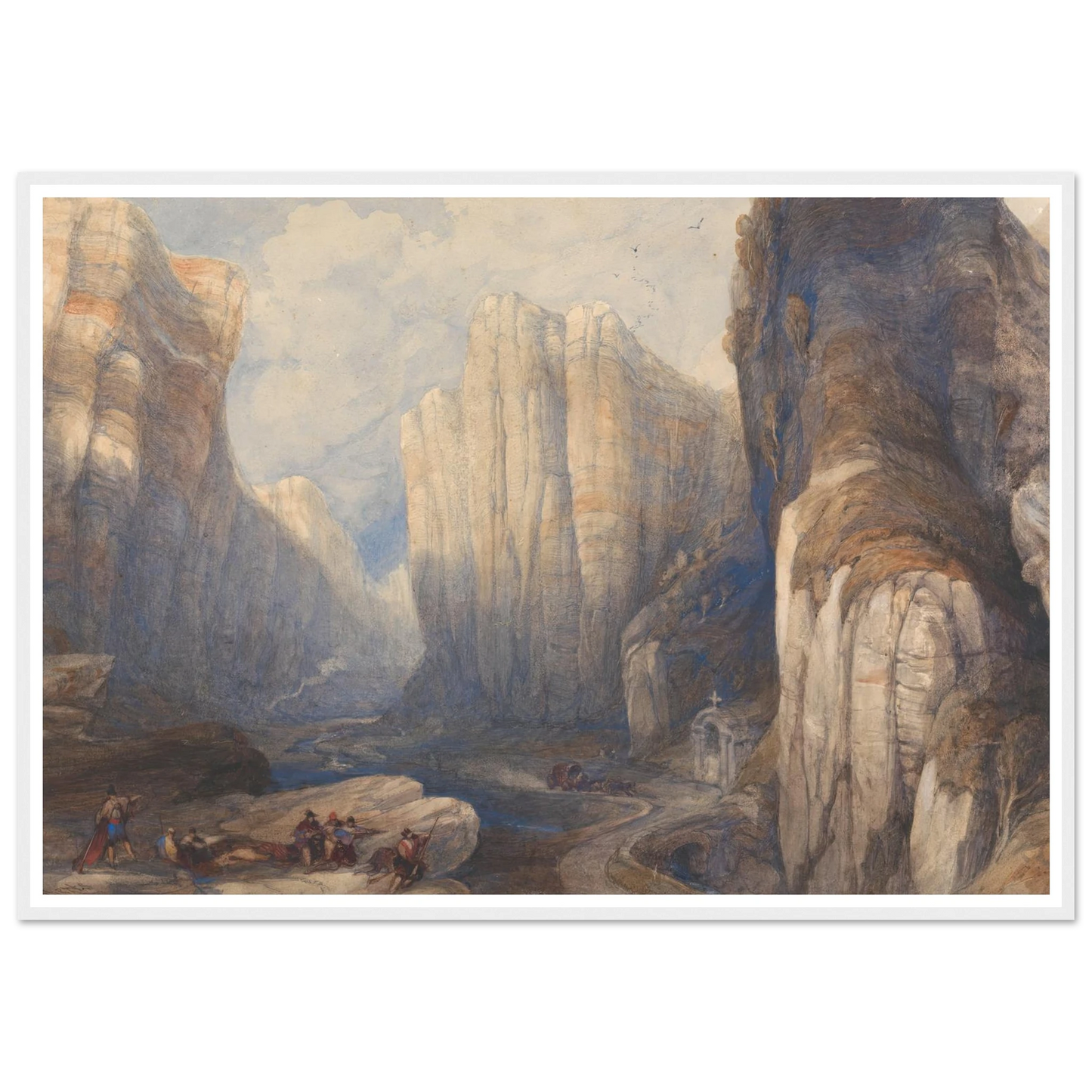 The Pass of Pancorbo, The Pyrenees Art Print | David Roberts-Quipham Collections