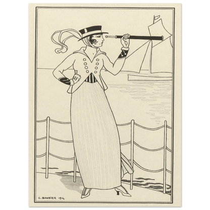 Journal des Dames et des Modes, Costumes Parisiens, 1914, No. 164 (1914) Art Print | George Barbier-Quipham Collections