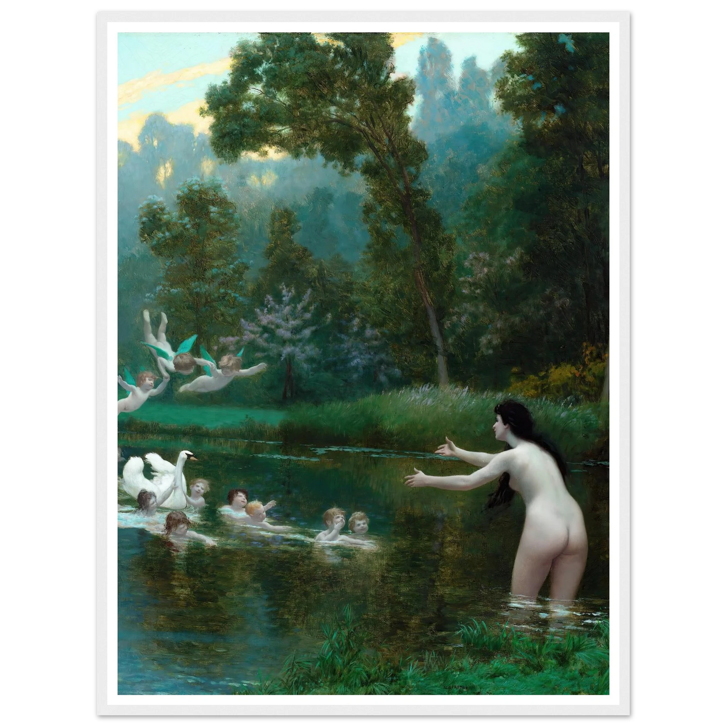 Leda And The Swan (1895) Art Print | Jean Leon Gerome-Quipham Collections