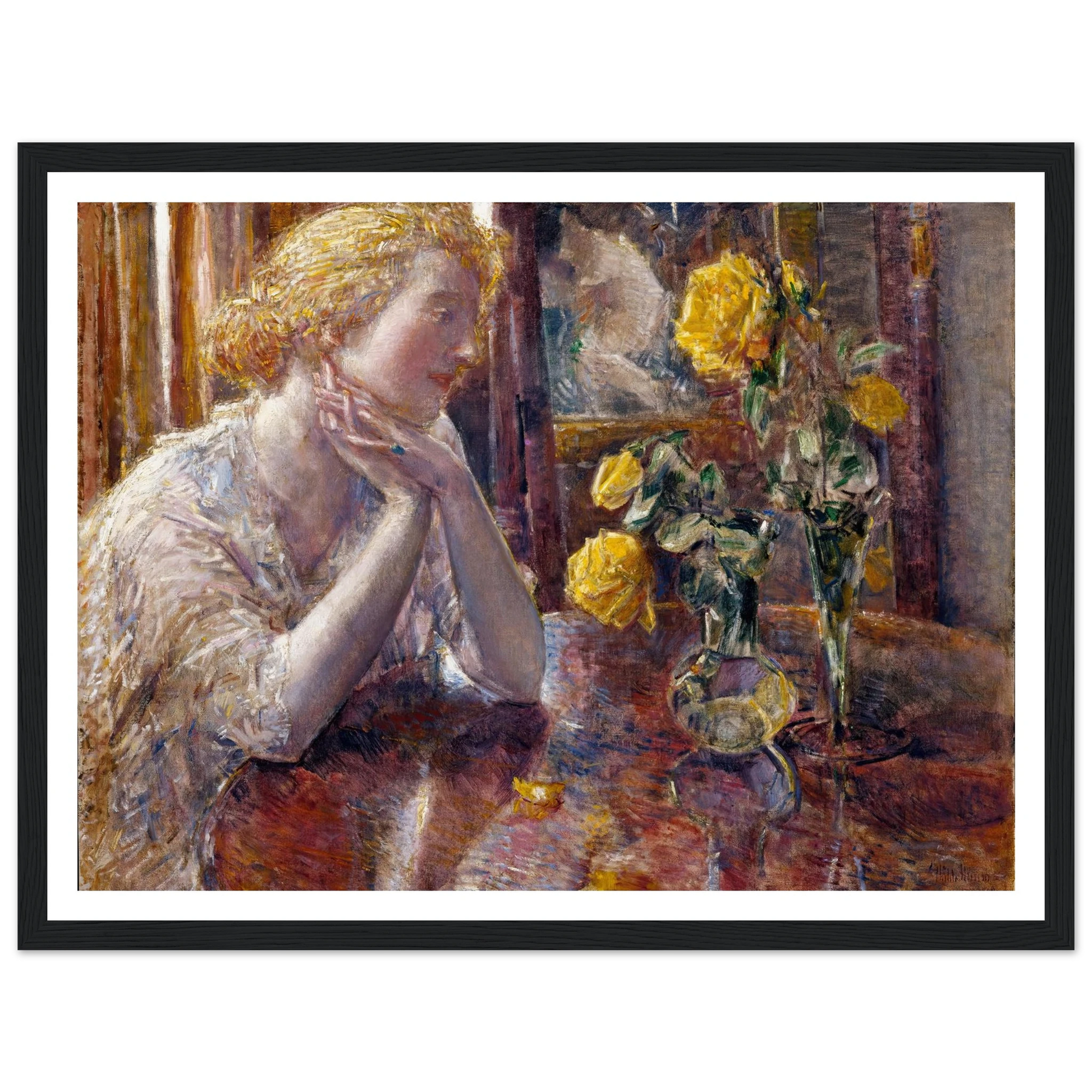 Maréchal Niel Roses (1919) Art Print | Childe Hassam-Quipham Collections