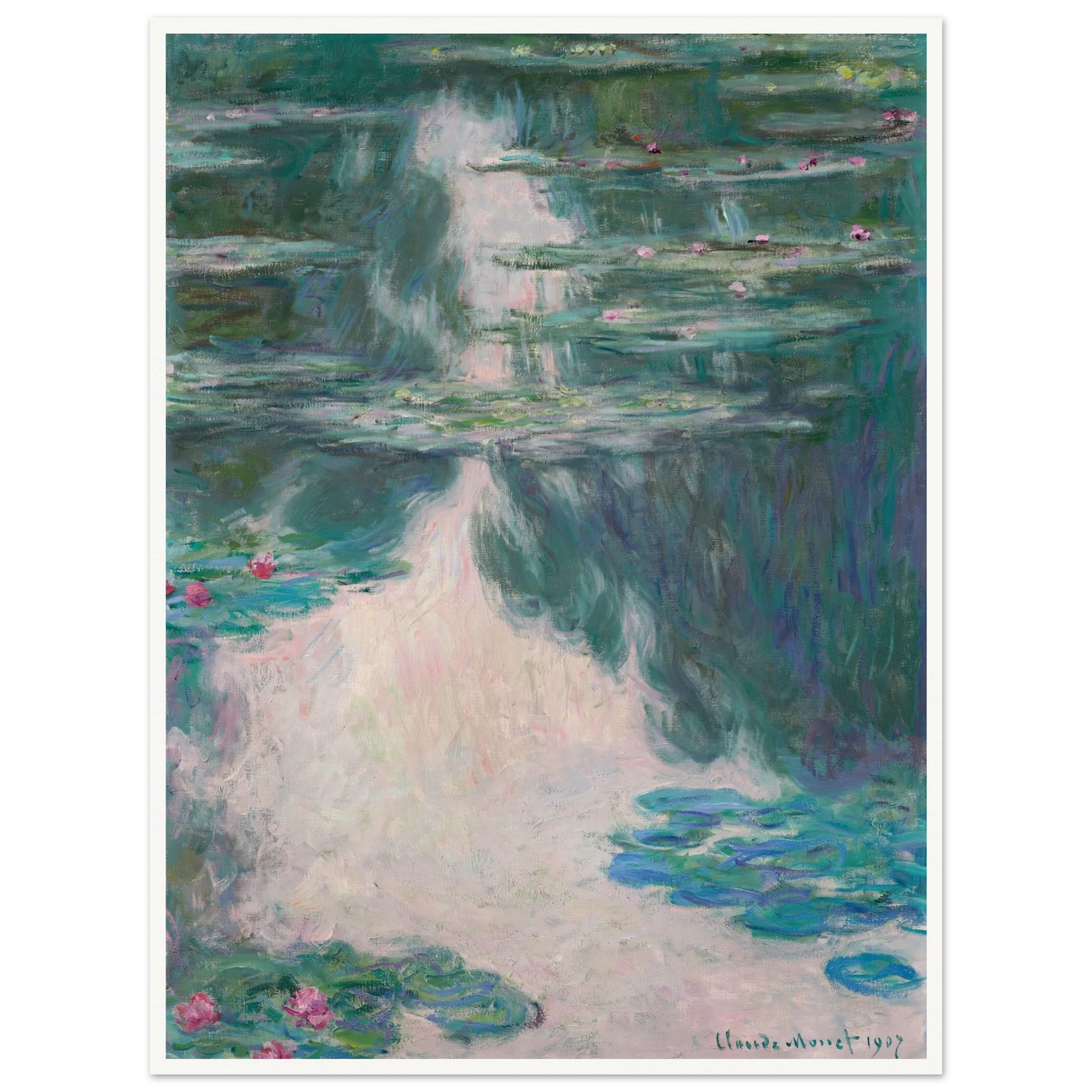 Nymphéas, temps gris (1907) Art Print | Claude Monet-Quipham Collections