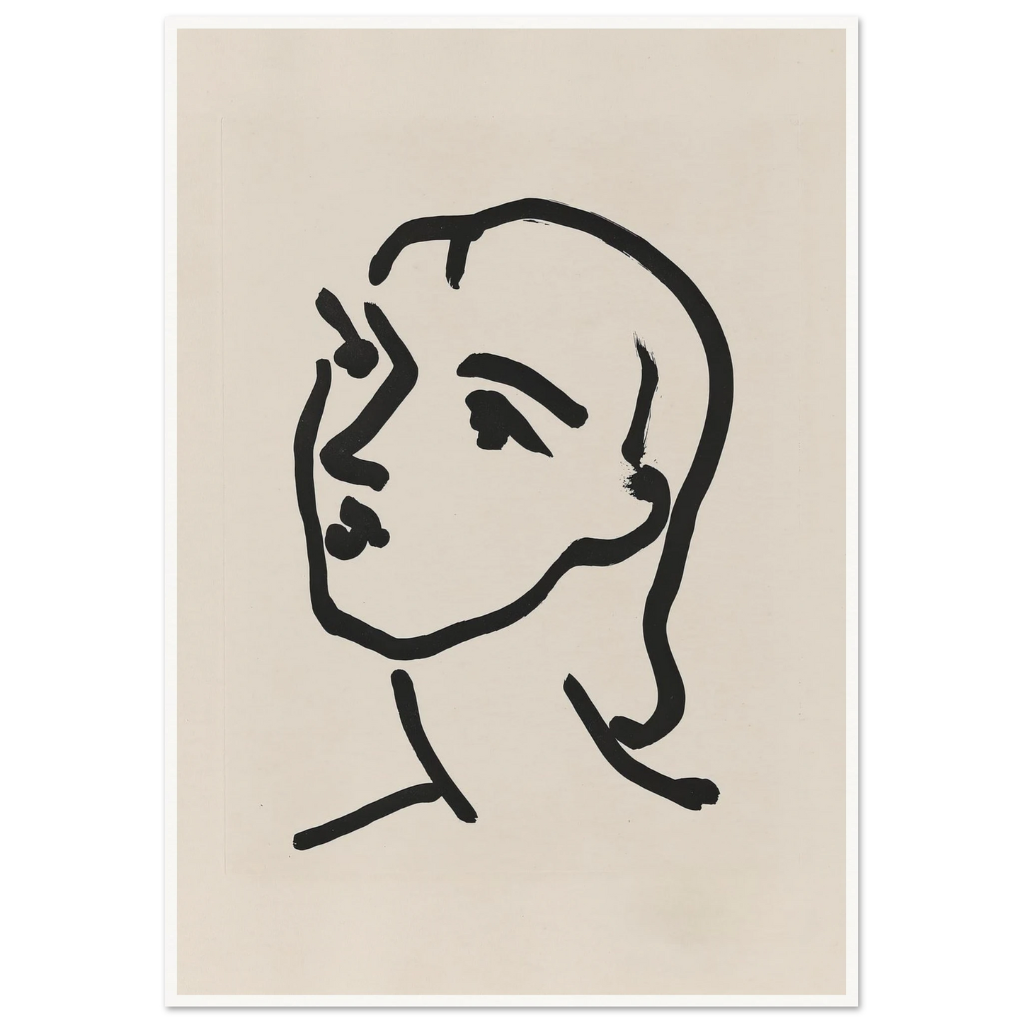 Nadia aux cheveux lisses (1948) Art Print | Henri Matisse-Quipham Collections