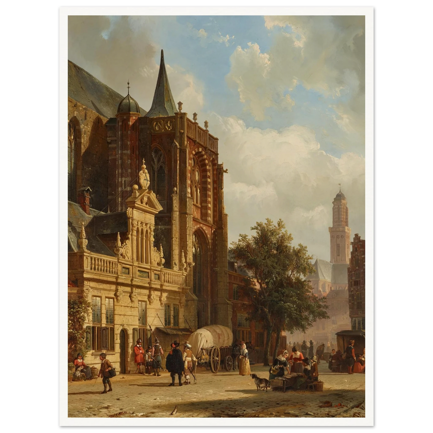 Der Grote Markt in Zwolle (1869) Art Print | Cornelis Springer-Quipham Collections