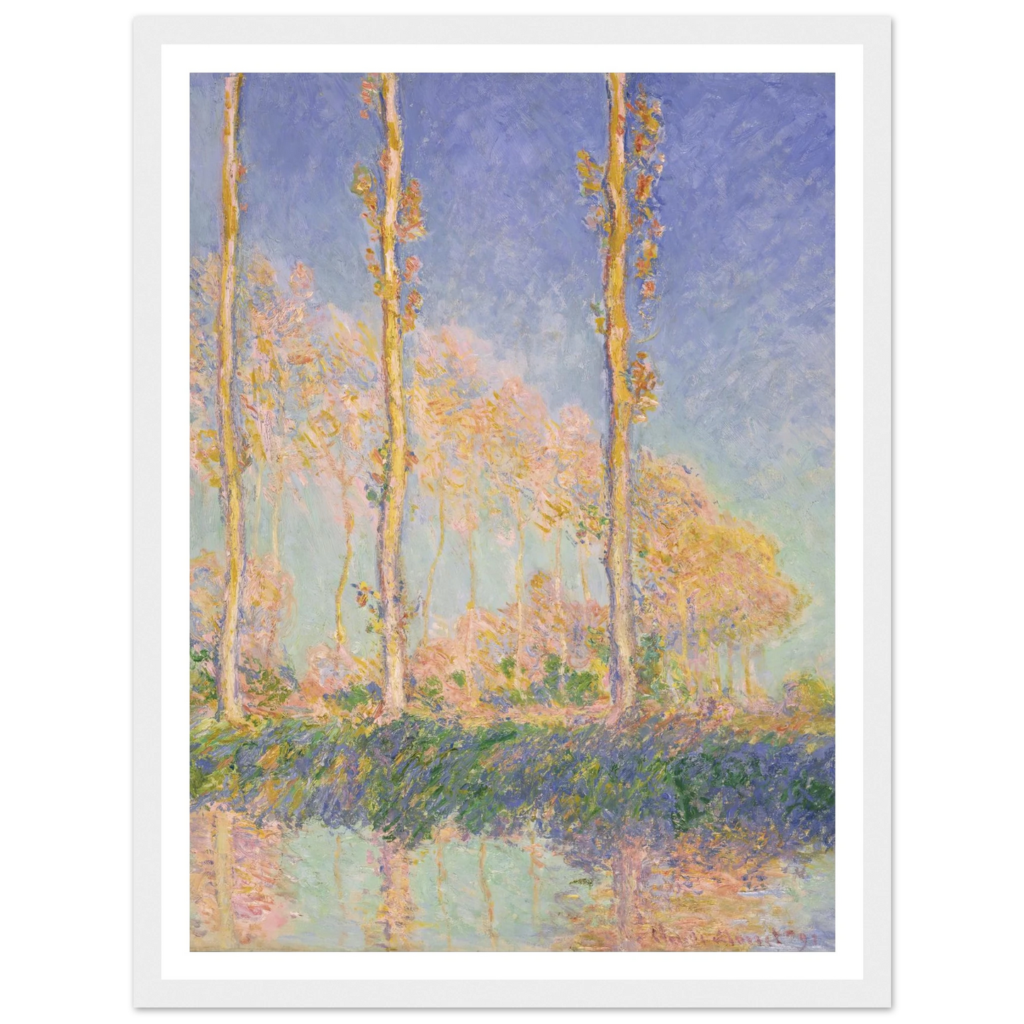 Poplars (1891) Art Print | Claude Monet-Quipham Collections