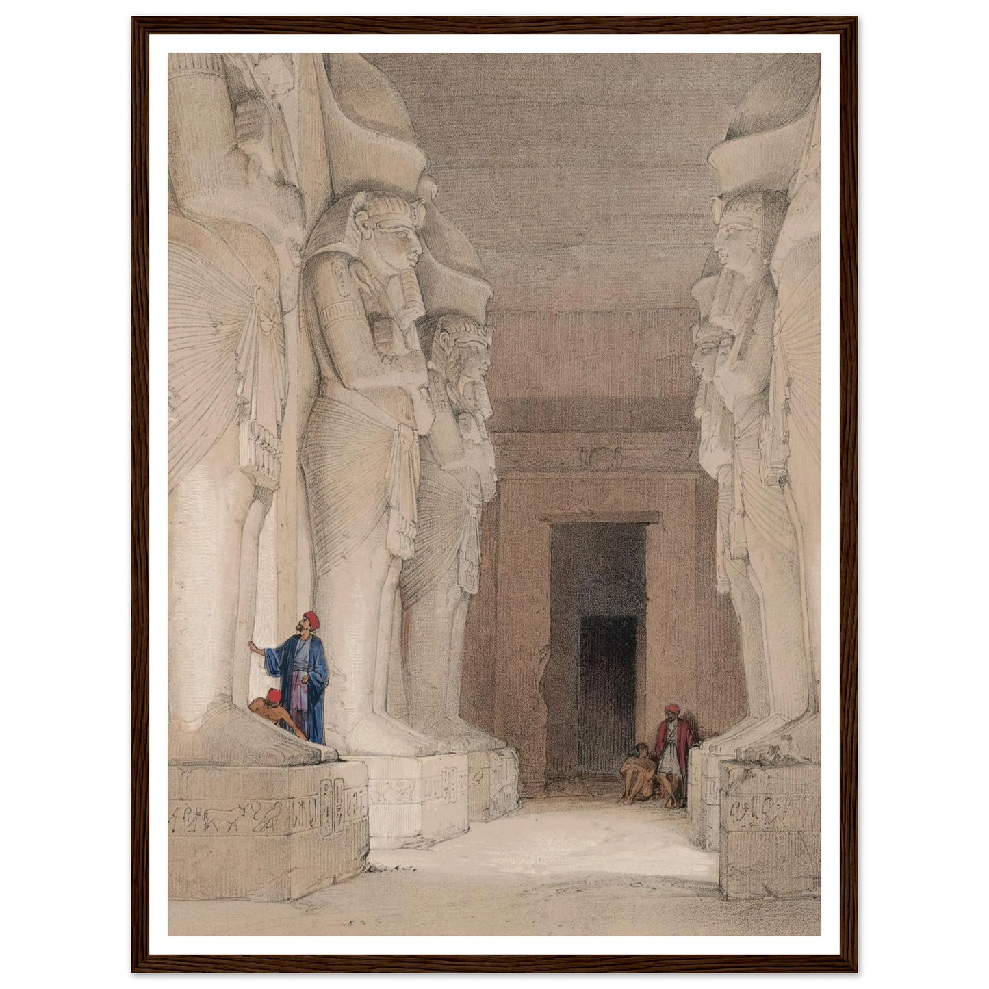 Excavated Temple of Gyrshe [Gerf Hussein], Nubia. (1846-1849) Art Print | David Roberts-Quipham Collections