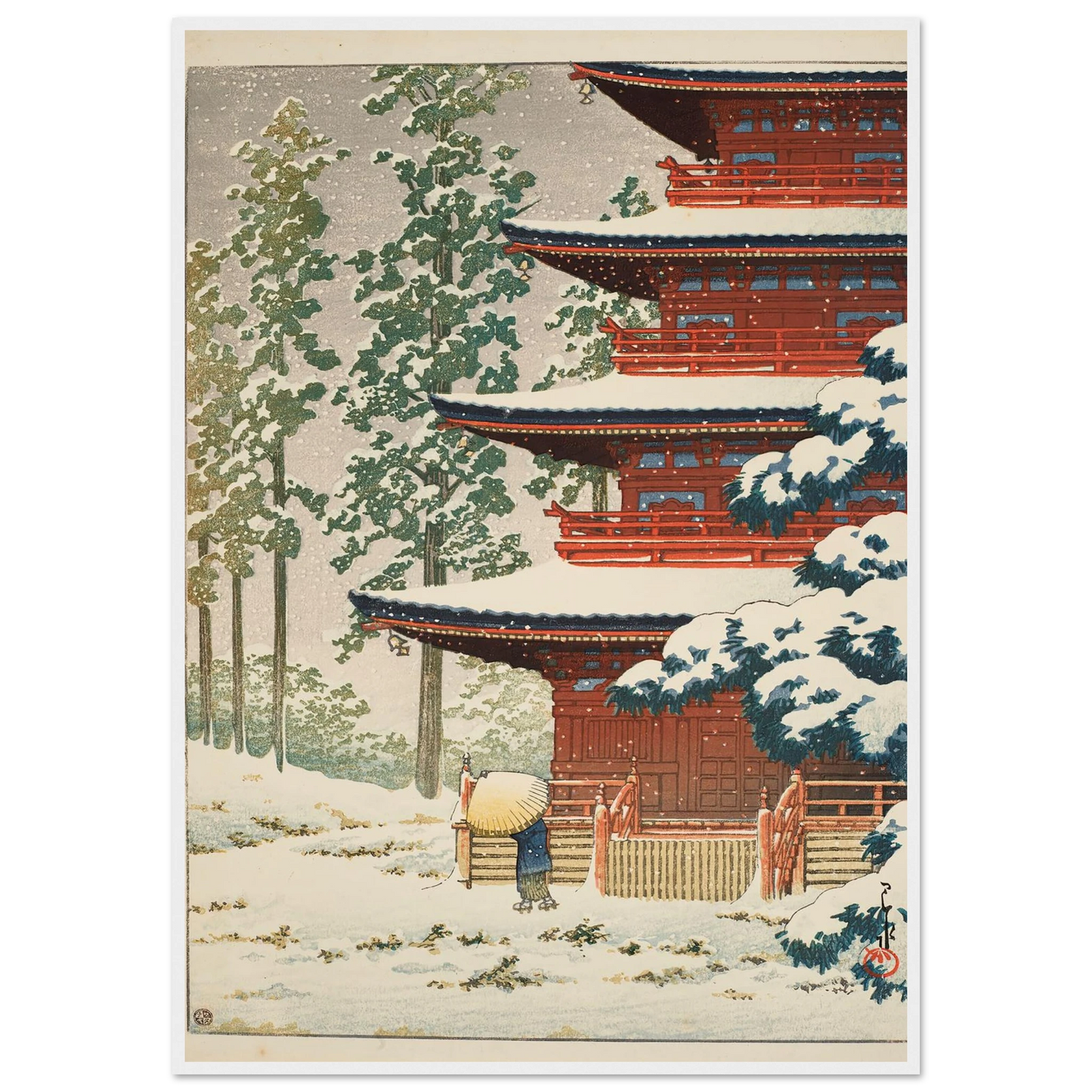 Saisho-in Temple, Hirosaki (1936) Art Print | Kawase Hasui-Quipham Collections