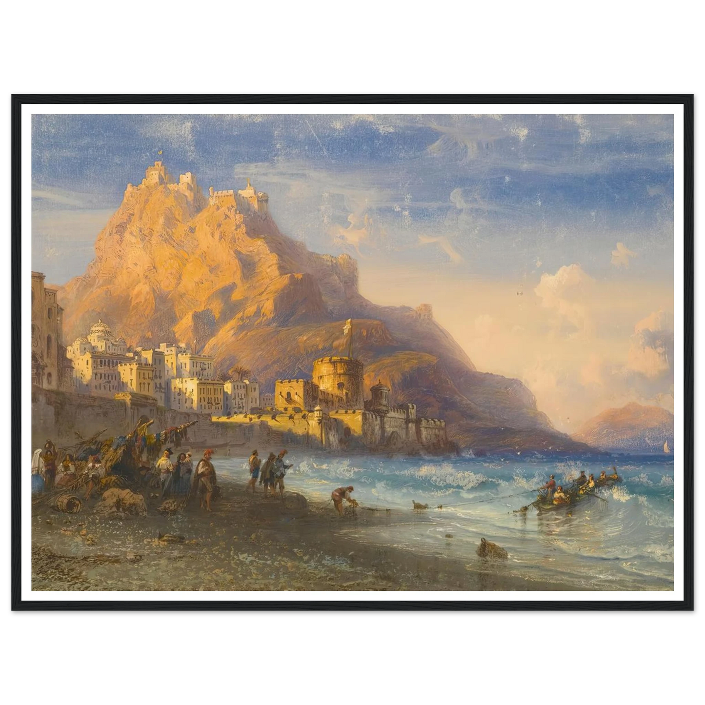 Coastal Landscape, Southern Italy Art Print | Carlo Bossoli-Quipham Collections