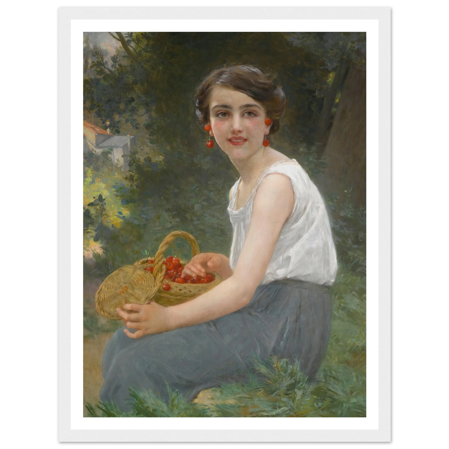 The cherry girl Art Print | Guillaume Seignac-Quipham Collections